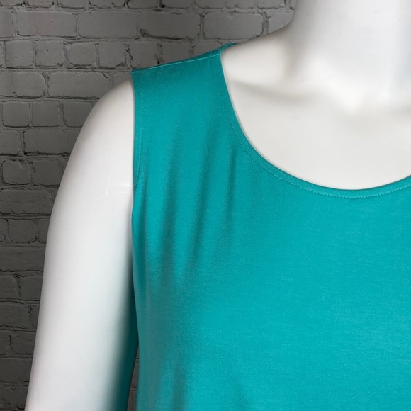 1X 3X 4X Alfani Lagoon Green Asymmetrical Tank Top - Picture 5 of 6